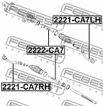 2222CA7 FEBEST ТЯГА РУЛЕВАЯ