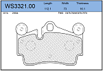 WS322100 JEENICE Колодки тормозные дисковые | зад | LCV