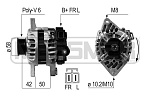 210649 ERA генератор! 12V 90A со шкивом восстановленный\ KIA Ceed/Soul, Hyundai i30/ix35 1.4-1.6 07>