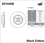 SD1048B SANGSIN BRAKE Диск тормозной SD1048B (51712-3K000) Black Edition