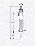 062900064304 MAGNETI MARELLI Свеча накаливания Mitsubishi Lancer, Galant, Pajero, KIA Pregio 02->