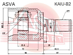 KAIUB2 ASVA ШРУС ВНУТРЕННИЙ 23x40x27