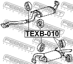 TEXB010 FEBEST Подушка крепления глушителя