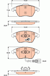 GDB1807 TRW Колодки передние VW PASSAT (362) GDB1807