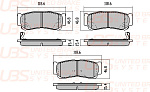 B1103032 UBS Тормозные колодки для HYUNDAI H-1 2.5/2.5D 01-07/STAREX 2.4/2.5 01-07/SANTA FE II (FM) 05-/09- задни