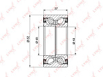 WB1057 LYNXAUTO ПОДШИПНИК СТУПИЦЫ КОЛЕСА ПЕР (37X45/43X82) AUDI A4 1.8T-2.8 94-00 / A6 1.8-3.0 94-05 / A8 2.5D-4.2 9