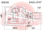 KAIUJFAT ASVA ШРУС ВНУТРЕННИЙ ЛЕВЫЙ 33X40X27