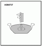 ADB0737 ALLIED NIPPON Колодки тормозные дисковые