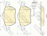 6110492 GIRLING Колодки тормозные AUDI А100 91>94/А6 95>97 передние