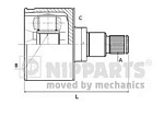 N2830504 NIPPARTS ШРУС внутр.ком/кт