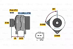 0124325012 BOSCH Генератор AUDI A2 (8Z0) 1.2 TDI 01-05