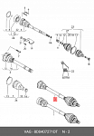 GC01013 MILES Привод в сборе левый AUDI A4/VW PASSAT 1.9TD-2.8 97-00 (ABS) (GKN 301288) GC01013