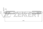 BS9461 ZEKKERT Шланг тормозной передний Audi A8 94- VW Passat V 96