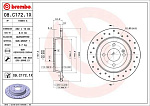 08C1721X BREMBO Диск торм. зад. Xtra [262x10] 4 отв.[min2]