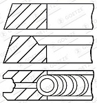 0850180000 GOETZE Кольца VAG 80/100/A4/6/8/BORA/GOLF/PASSAT 2.0/2.8 mot.2E/6A/9A/ADY/AGE/APK/AQD/AZH 1995=>