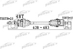 PDS0521 PATRON Полуось передний мост слева 25X638X52,5X25 ABS:48T KIA RIO (TC) 06 - АКПП