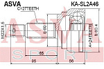 KASL2A46 ASVA ШРУС НАРУЖ 24X60X27