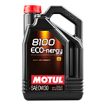 102794 MOTUL Масло моторное. MOTUL 8100 Eco-nergy 0W30 ACEA A5/B5 API SL/CF / Моторное масло (5л)