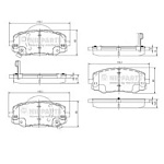 N3600552 NIPPARTS Колодки тормозные HYUNDAI I20 08- перед.