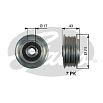 OAP7159 GATES Шкив генератора 7789-10159