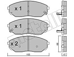 2205150 METELLI Колодки тормозные KIA SORENTO 06- перед.