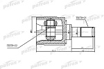 PCV1168 PATRON ШРУС внутренний 25x41x22 KIA RIO 05-