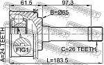 2210SP FEBEST ШРУС НАРУЖНЫЙ 24X65X26