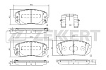 BS1122 ZEKKERT Колодки торм. диск. передн. Kia Optima IV 15-, Soul II 14-, Sportage III, IV 10-, Hyundai Tucson III 15-, Sonata VI, V 09-, ix35 09-.