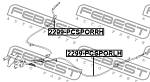 2299PCSPORRH FEBEST Трос ручного тормоза правый