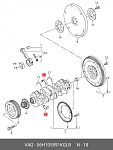 STW20EA888STD MOUSSON Полукольца коленвала VAG 1.8-2.0L EA888 комплект