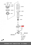 PJBFR032 PARTS-MALL Амортизатор KIA CERATO 12- пер.прав. PJB-FR032