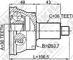 JC33034 JIKIU ШРУС наружный. Audi_A2 8Z0 (2002-2005)/Seat_Cordoba III (2003-)/Ibiza III 6L1 (2002-2008)/Skoda_Roomster 5J (2006-)/Volkswagen_Polo 9N2 (2002-2005)/Polo IV 9N5 (2005-2012)