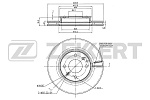 BS6236 ZEKKERT Диск торм. перед. Hyundai i20 II 14-, Solaris II 17-, Kia Rio IV 17-.