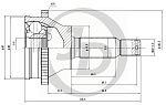 JCT0120A JUST DRIVE ШРУС внешний ABS HY006A47