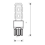 12T10W10SMD56302BL МАЯК Лампа светодиодная сигнальная W5W W2.1x9.5d White 12V цена за комплект