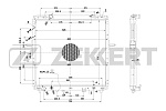 MK1536 ZEKKERT Радиатор охл. дв. Kia Sorento 02