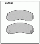 ADB3188 ALLIED NIPPON Колодки тормозные дисковые | перед |