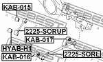 KAB017 FEBEST Сайлентблок KAB-017