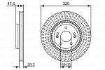 0986479A21 BOSCH Диск торм. пер. вент.[320x28] 5 отв.