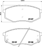 MDB3260 MINTEX Комплект тормозных колодок, дисковый тормоз