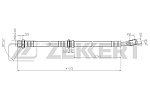 BS9445 ZEKKERT Шланг тормозной задний Kia Cerato 04-, Spectra II 04-.