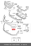 N1A38702 NEROLI Молдинг бампера KIA SPORTAGE 10-15 RH хром