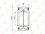 WB1246 LYNXAUTO Подшипник ступицы передний (39x39x74) подходит для CHEVROLET Lacetti 1.4-2.0D 05> / Nubira 1.6-2.0D 05> / Rezzo 1.6-2.0 05>, DAEWOO Lacetti 1.4-1.8 04> / Nubira 1.6-1.8 03> / Rezzo 1.6-2.0 WB-1246