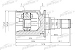 PCV1526 PATRON ШРУС внутренний задний 25x35x29 MITSUBISHI OUTLANDER CU 4WD 02-06