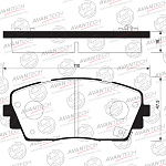 AV1107 AVANTECH Колодки тормозные дисковые Avantech (противоскрипная пластина в компл.)