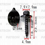 P370558 PATRON Шуруп металлический Hyundai,Kia применяемость: металлические саморезы, шурупы