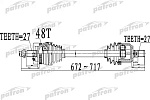 PDS0507 PATRON Полуось передний мост слева 27X672X62X27 ABS:48T HYUNDAI SONATA / I45 (GF) 2,0 2,4 09 - KIA OPTIMA (