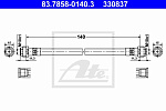 83785801403 ATE Шланг торм.зад.AUDI A3,TT/ VW BORA,GOLF VI/SKODA FABIA,OCTAVIA 140мм