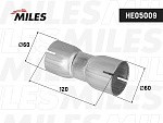 HE05010 MILES Соед. труб глушителя алюм. под хомут d60 на d60 HE05010