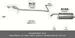 0833 POLMOSTROW Труба глушителя промежуточная